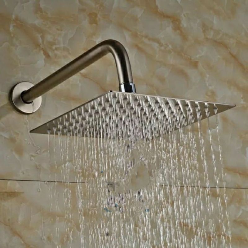 Wall shower kotak stainless stell / Shower rain / Shower tiang tembok