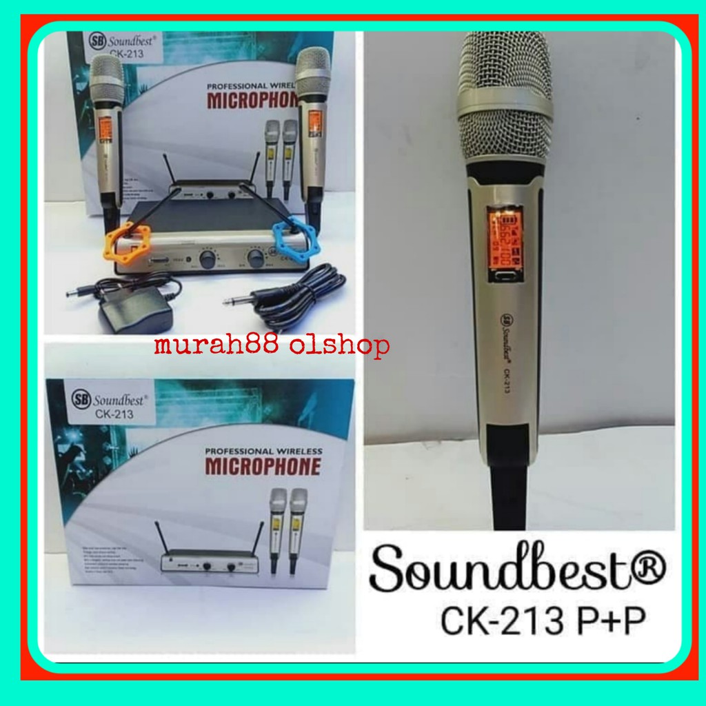 Microphone Wireless SoundBest CK 213 Original 2 Mic Wireless Original