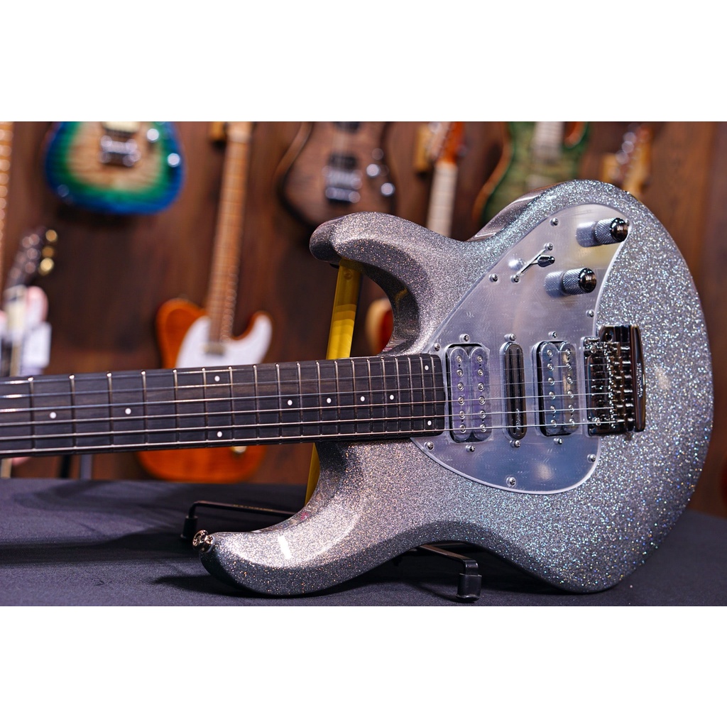 Ernie Ball Music Man BFR Silhouette HSH Trem - Silver Flake Sparkle G98944