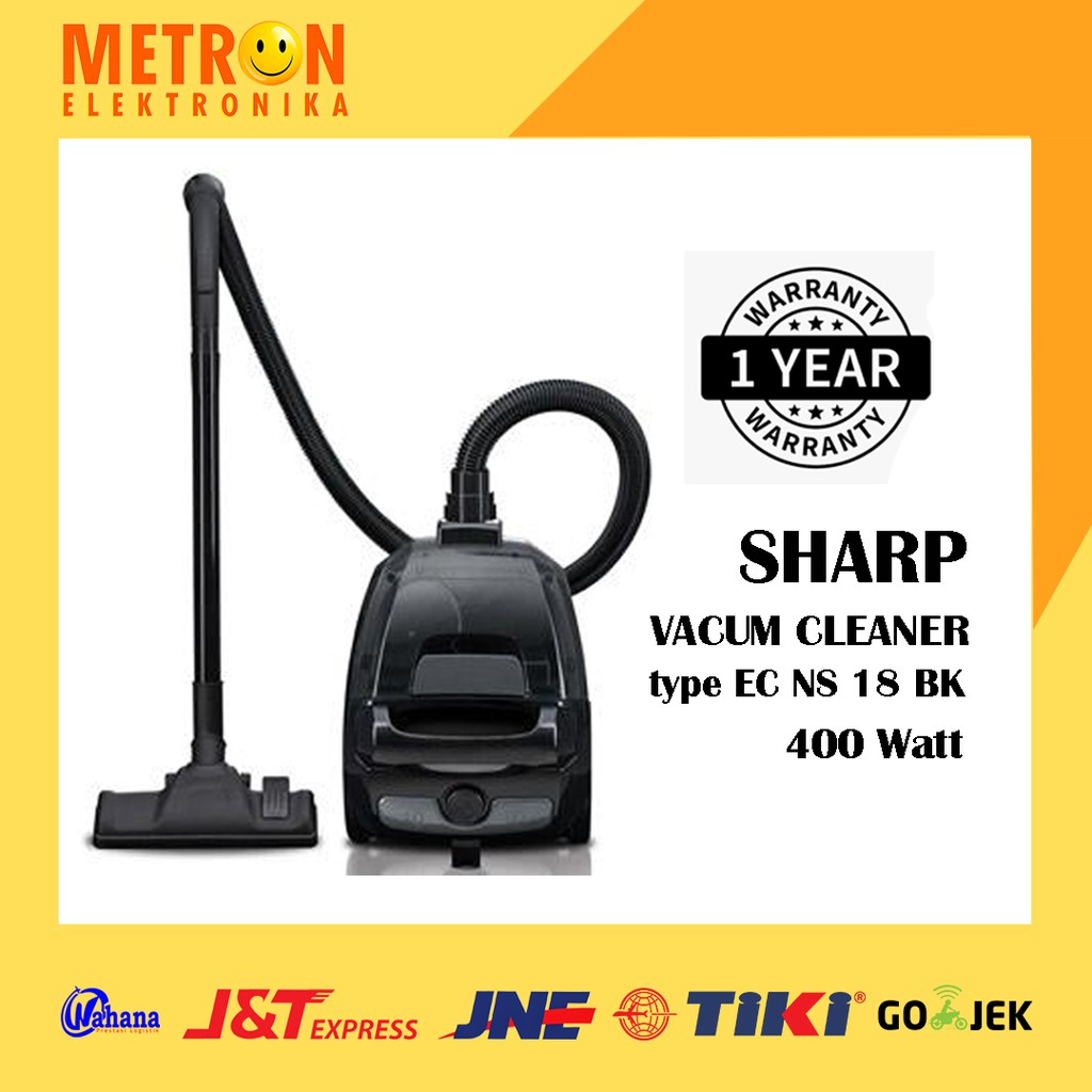 SHARP EC NS 18 BK BLACK / VACUM CLEANER 400 W / PENGHISAP DEBU / ECNS18BK