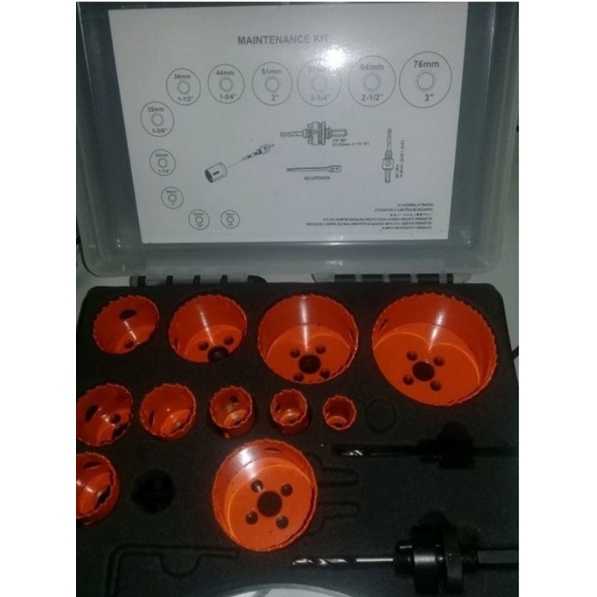 mata bor gergaji bulat lubang plat HOLE saw metal set MAINTENANCE KIT