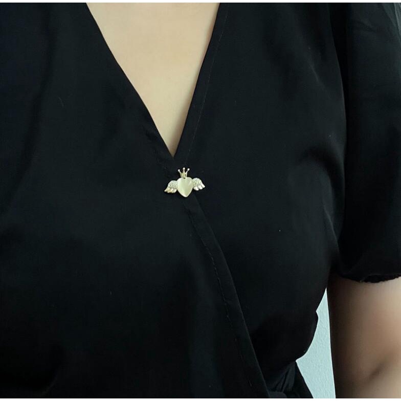 Bros Pin Bentuk Sayap Malaikat Untuk Aksesoris Pakaian Wanita