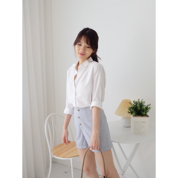 Kadaka B-0118 Stripes Short Pants with Kacamata Face Shield