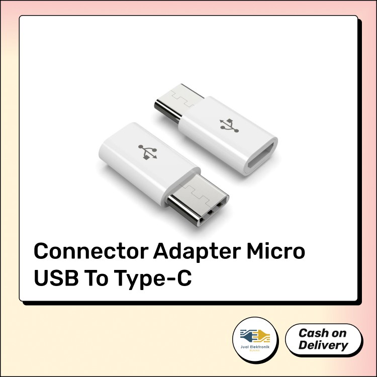 Konektor Sambungan Micro USB to Type C / Converter Adapter Mikro ke Tipe C