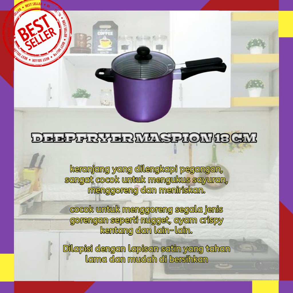 Panci Maspion / Panci / Deep Fryer / Panci Multi Fungsi 18 Cm