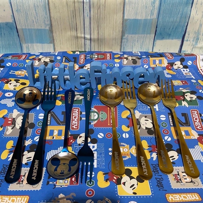 sendok set stainless/sendok garpu stainless/sendok mickey/sendok set anak/sendok lucu/sendok garpu/s