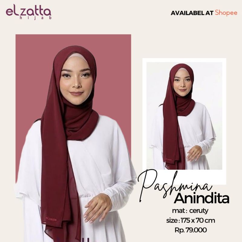 Pashmina elzatta - Selvia Anindita Pashmina Ceruty baby doll elzatta