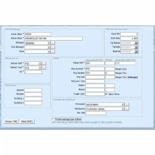 Software program aplikasi POS kasir dan administrasi klinik apotek apotik