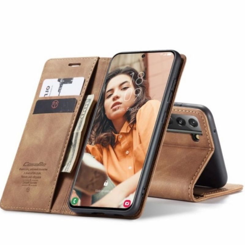 Flip Case Samsung S21 FE 5G Original CASEME Leather Wallet Casing S21FE