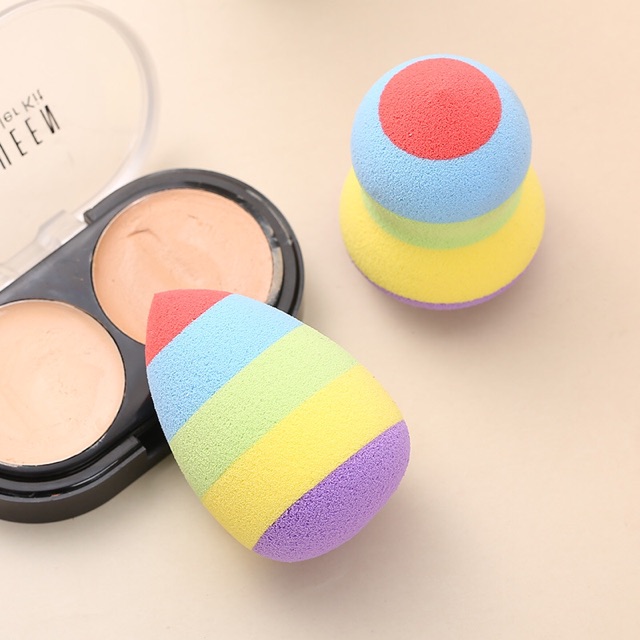 (sachet) RAINBOW Beauty sponge colorfull unik make up Spon