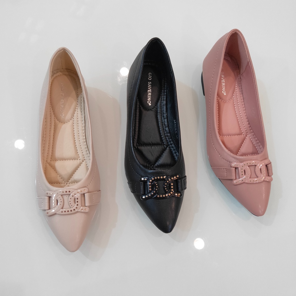 original gio saverino sepatu flat wanita flatshoes mewah elegan sandra