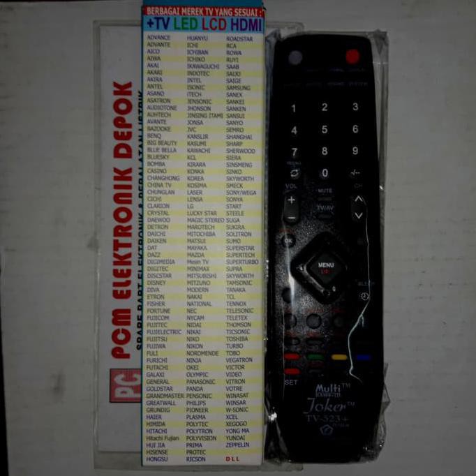 Remote Tv Joker Universal Remot Tv-523+ Untuk Semua Merk Tv Pcmelebik54 Ayo Order