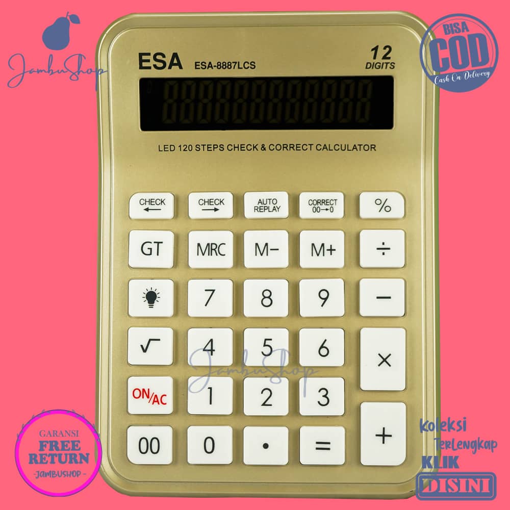 

Kalkulator Basic ATK Minimalist Awet Silver, Mocca Esa 8887CS Menyala Dalam Gelap