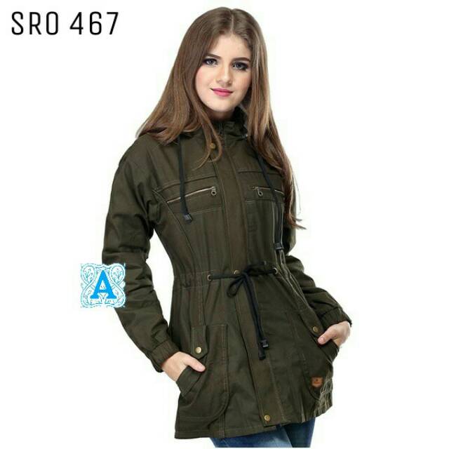 Jaket Kanvas Wanita/Jaket Parka Kanvas Wanita