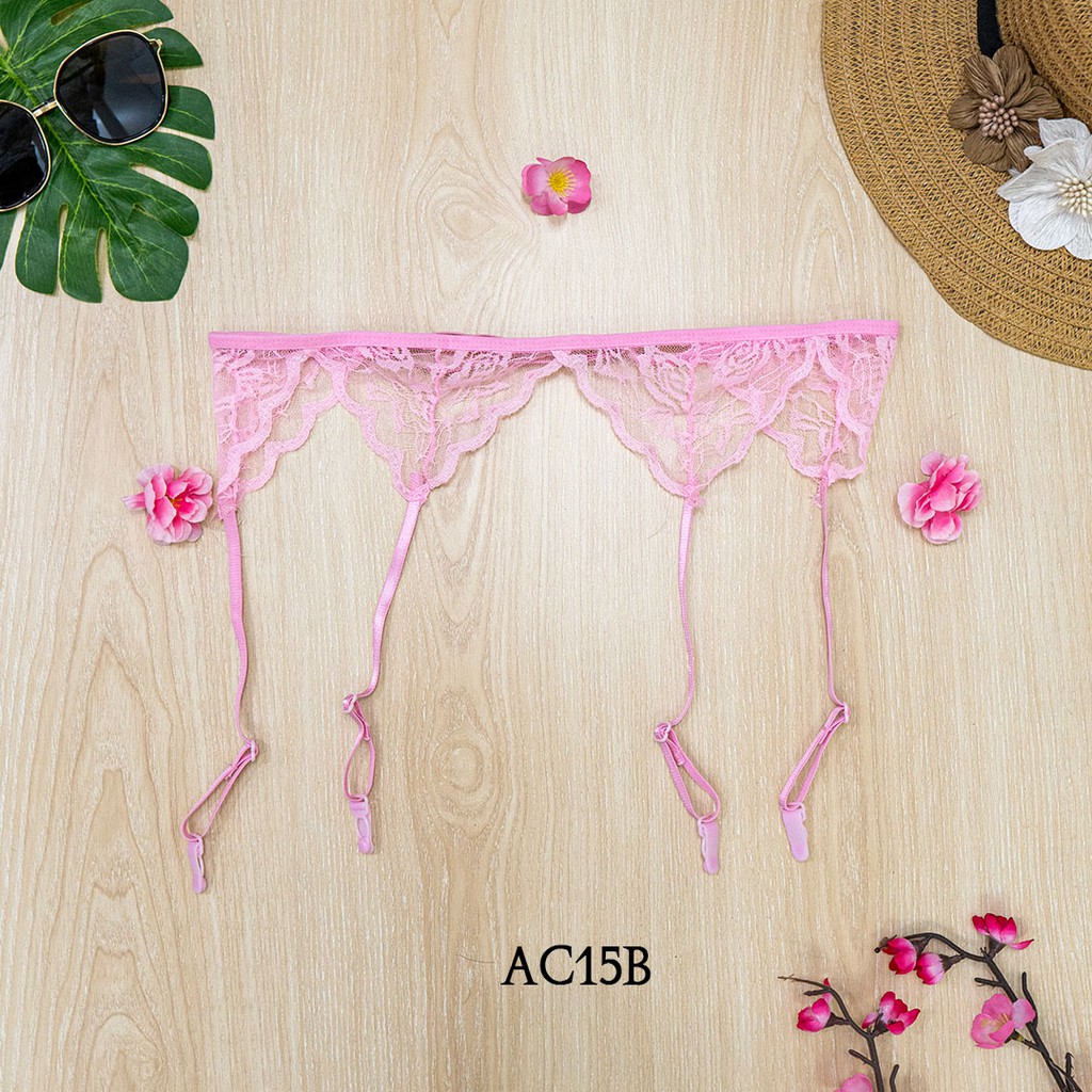 • BEBE • AC15B Aksesoris Premium Lingerie Garter Pink Belt Lace