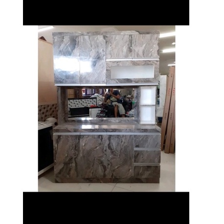 lemari sayur 4 pintu hpl/lemari dapur minimalis-free ongkir terterntu/delivery jabodetabek