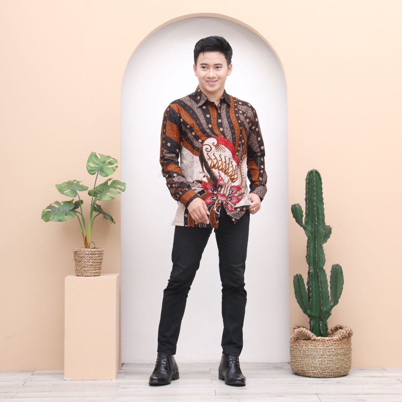 KAIN BAHAN/BAKAL KEMEJA PRIA//WANITA BATIK HALUS PRINTING ALMIRA (BATIK NS) UKURAN 105CM X 210CM
