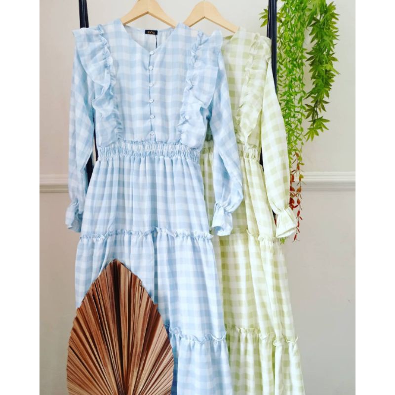 Dress / gamis kotak korea style extu