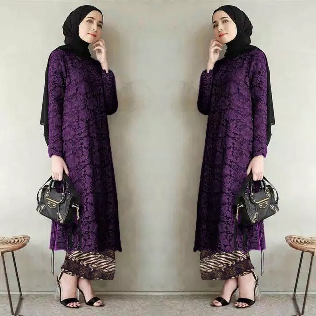 Setelan LUCIA brukat gliter 7warna