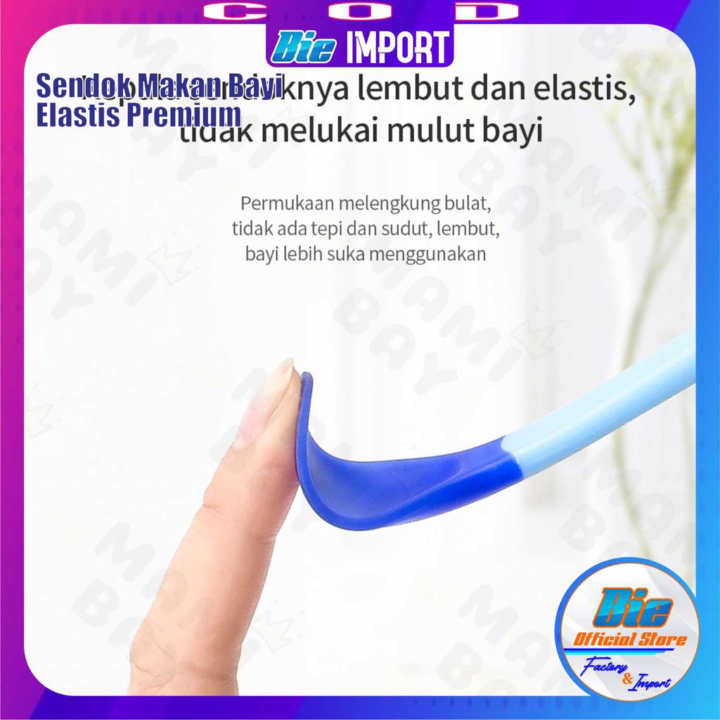 Sendok Makan Bayi Silikon + Indikator Suhu Premium Impor Best Seller