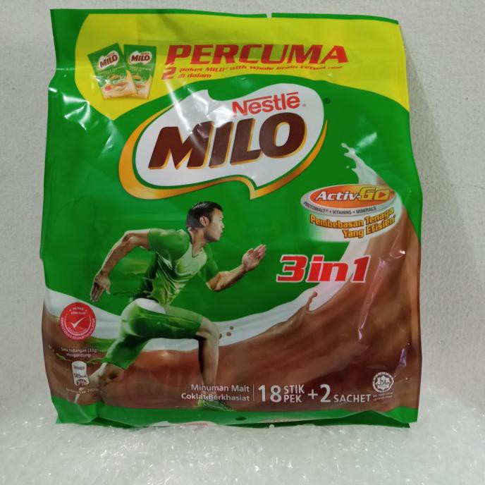 

[[BISA COD]] Milo 3 in 1 malaysia - + 2 Milo cereal PRODUK TERBATAS Kode 235