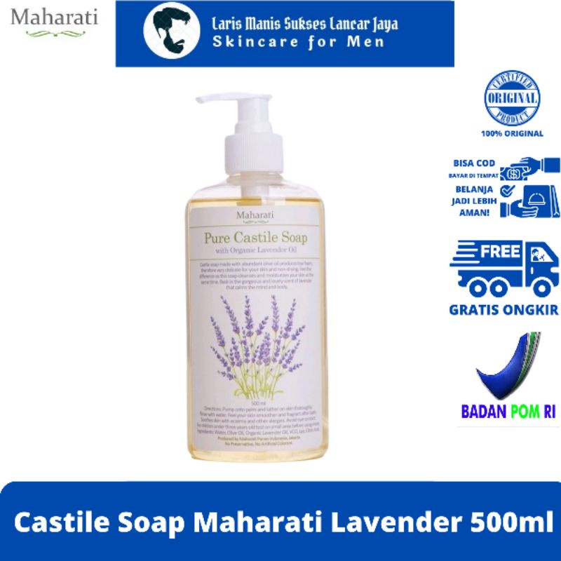Castile Soap Lavender MAHARATI 500ml | Sabun Castile Lavender MAHARATI