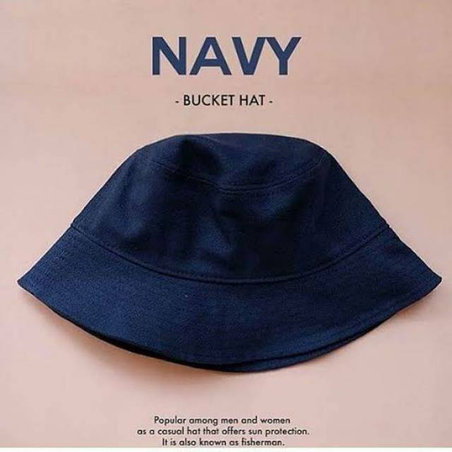 Bucket Hat Polos Pria Unisex Wanita Topi Pria / Topi Bucket Hat