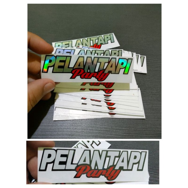 Sticker pelan tapi party stiker cutting