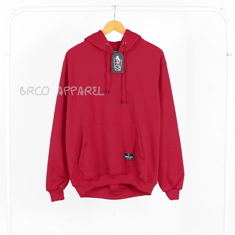 Sweater Hoodie Polos Hoodie Sweater Unisex Pria Wanita Orginal (BAYAR DI TEMPAT)-MERAH