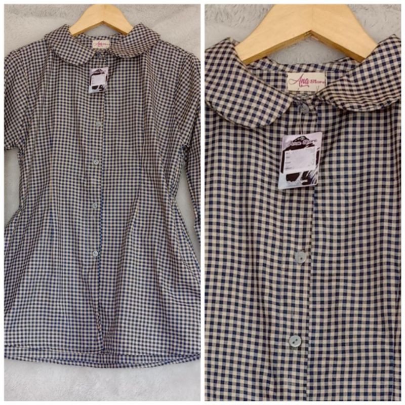 Tunik Luna Matt katun tersedia uk m,l,xL/tunik wanita murah/tunik kotak kotak /tunik kekinian