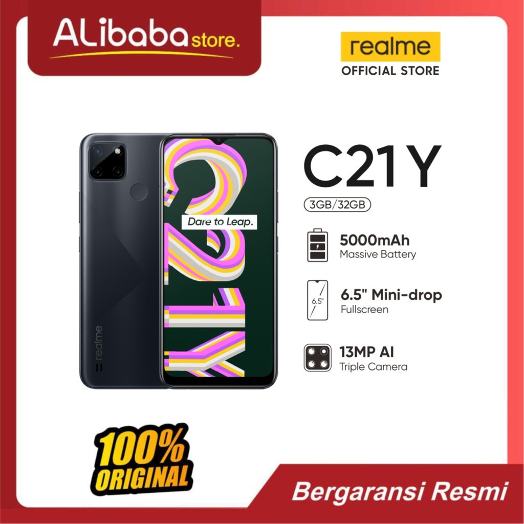 HP realme C21Y 4GB/64GB [5000mAh, 13MP AI Triple Camera]-1