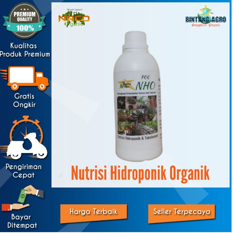Pupuk Organik NHO 500ML Nutrisi Organik Untuk Hidroponik dan Tabulampot/NHO Nutrisi Hidroponik 500ml