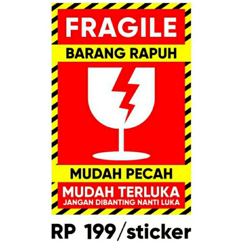 

Stiker Fragile /Pecah belah TERMURAH