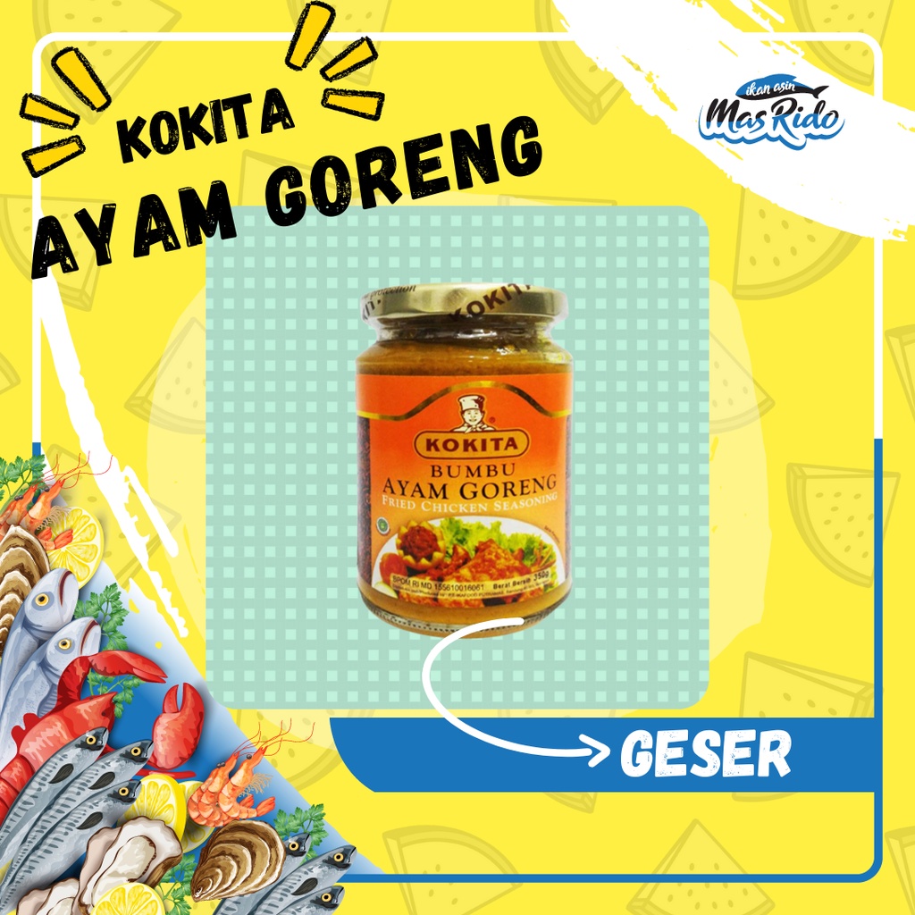 

Kokita Bumbu Ayam Goreng Fried Chicken Seasoning Toples 350 Gram