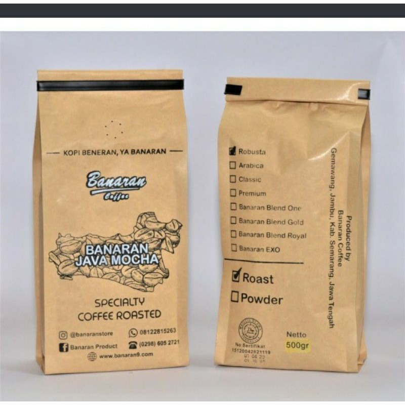 

KOPI ROBUSTA ROASTEAD BEAN BANARAN 500GRAM