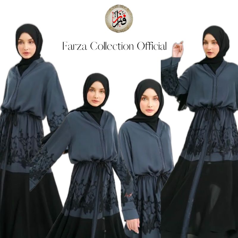 Gamis Abaya Fursan Saudi, Abaya Hanifa Fursan Saudi kombinasi tile by Farza Collection