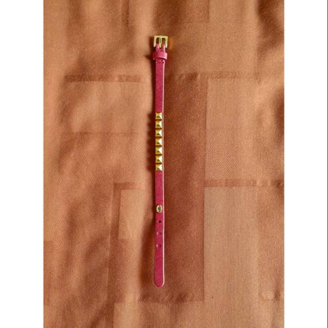 Juicy Couture Original Pink Leather Studded Bracelet - Gelang Kulit Juicy Couture Preloved Authentic