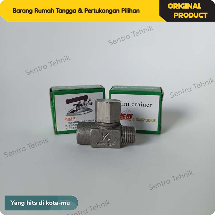 Steam Trap Mini Drainer Setrika Uap Boiler Laundry 1/4&quot; High Quality (Dus Hijau)