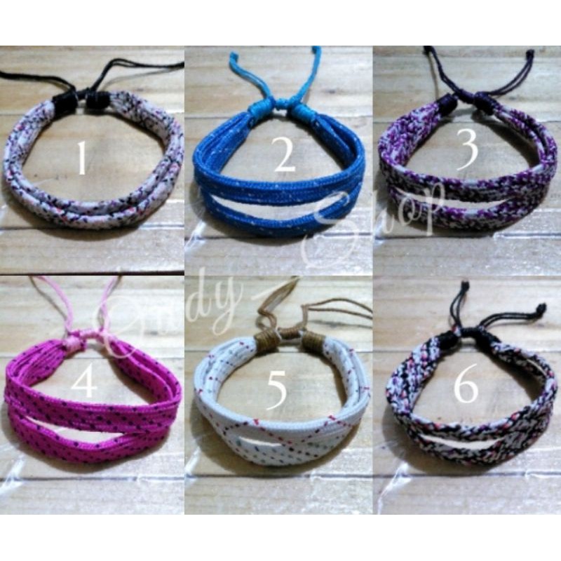 Gelang Pipih Rangkap 2 Gelang Pendaki Gunung