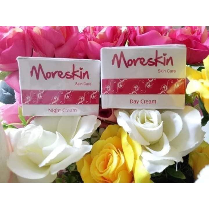 MORESKIN DAY CREAM & NIGHT CREAM - CREAM PENCERAH KULIT DARI MORESKIN NASA