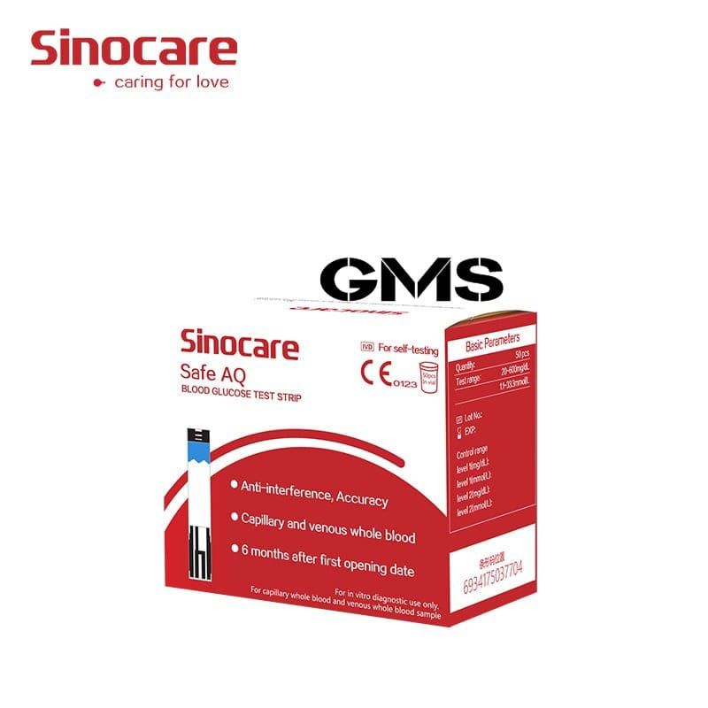 Strip Gula Darah Sinocare Safe AQ Smart isi 50 Strip