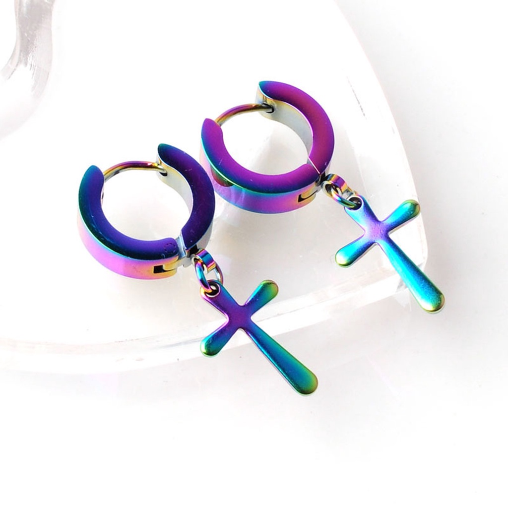 Hu Hu Hu Hu Hu Alat Bantu Pasang Kacamata♡ 1pc Anting Hoop Bahan Stainless Steel Gaya Korea Untuk Unisex