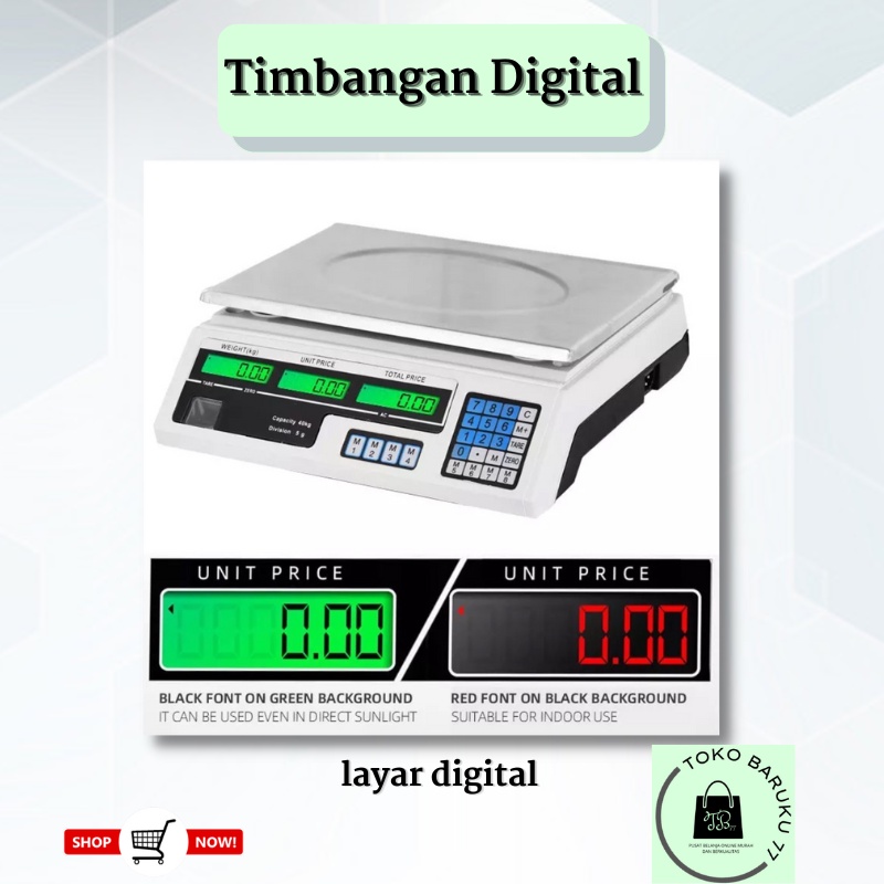 (KEYA) Timbangan Buah 40kg/Timbangan Serbaguna/Digital Computing Scale _40 KG_