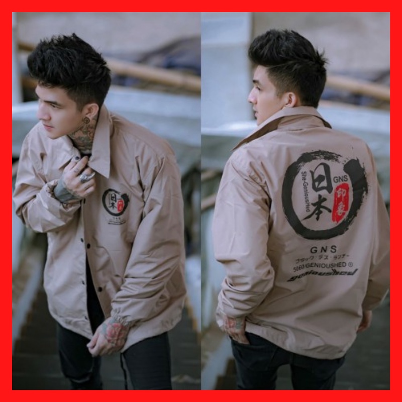 COACH JAKET KANJI JAPAN - JAKET COACH - JAKET PRIA