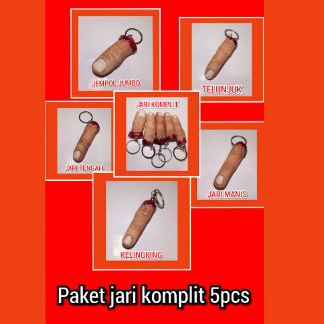 Promo paket jari komplit gantungan kunci si 5pcs yr souvenir bandung termurah dan terlaris