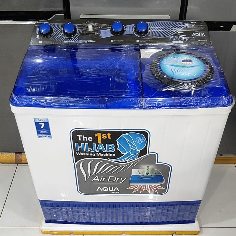 Mesin Cuci 2 Tabung Aqua Japan 12 kg QW1250XT