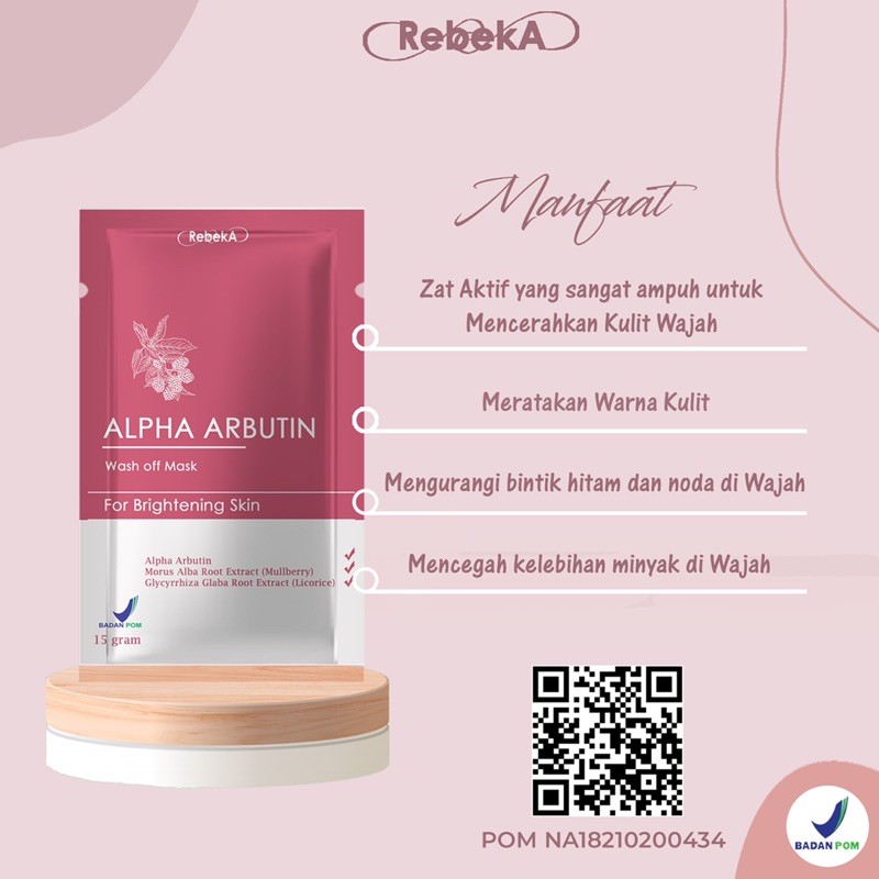 MASKER WAJAH BPOM - PETAL WITH VITAMIN BEADS &amp; EKSLUSIF MASK BY REBEKA BEAUTY