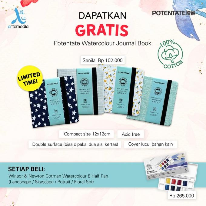 

[COD] Kertas Cat Air Potentate Cotton Handbook Watercolor Sketchbook Buku TERPERCAYA Kode 1416