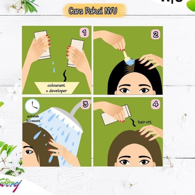 DBJ NYU HAIR COLOR | Semir Rambut Bleaching / Blue Black / Coppery / Natural Brown✥ (Best Terlaris)