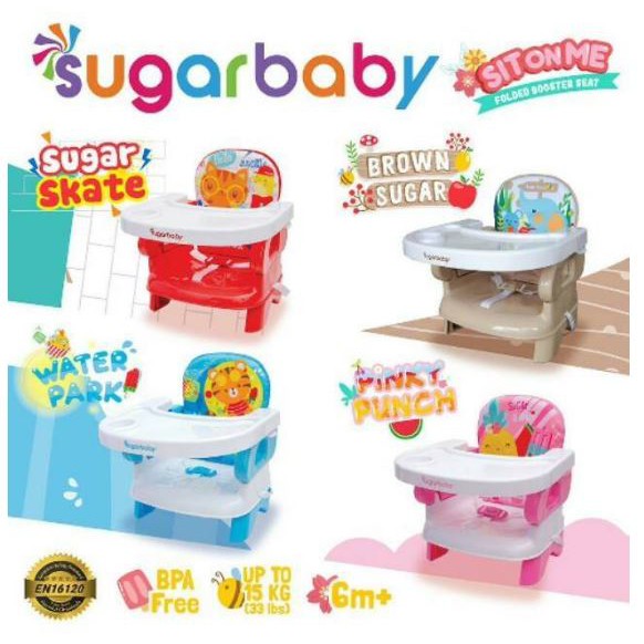 SUGAR BABY  Sit On Me Folded Booster Seat Kursi  Makan  Bayi  